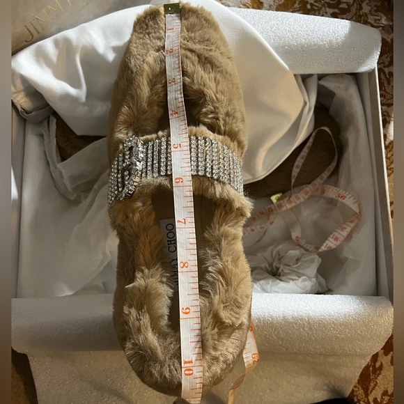 Jimmy Choo Krista Mary Jane Faux Fur Flat - Picture 6 of 7